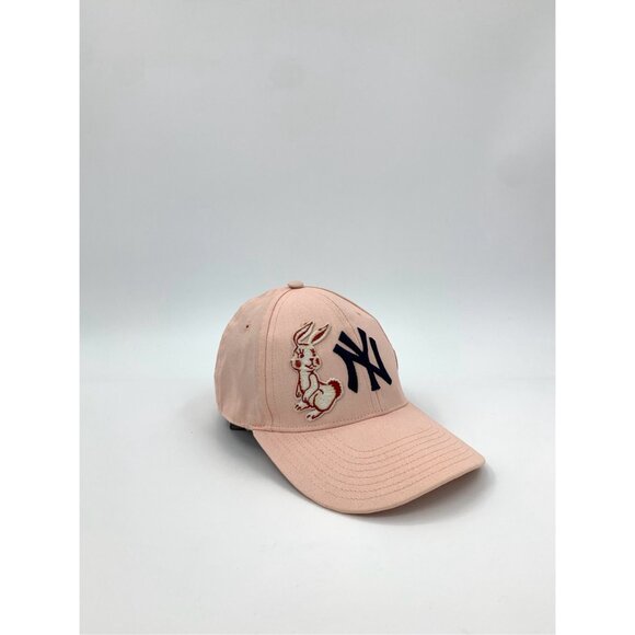 Gucci X MLB NY Yankees Pink Embroidered Rabbit Baseball Cap Adjustable main image 6